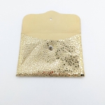 Porte-cartes Doré imitation grain galuchat