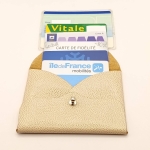 Porte-cartes Champagne grainé