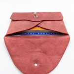 Porte-cartes Rouge velours pailleté doré