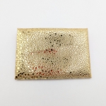 Porte-cartes Doré imitation grain galuchat