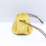 Grande bourse Jaune Grainé