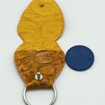 Étui à médiator Orange imitation crocodile