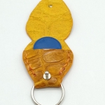 Étui à médiator Orange imitation crocodile