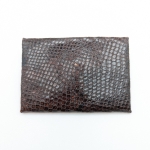 Porte-cartes Bordeaux très foncé imitation serpent