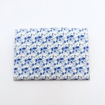 Porte-cartes Blanc à fleurs bleues