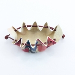 Petite bourse Crème A grosses fleurs