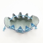 Petite bourse Bleu turquoise Métallisé froissé