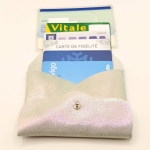 Porte-cartes Irisé vert d’eau