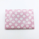 Porte-cartes Rose clair à petites fleurs blanches