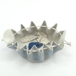 Grande bourse Bleuté argenté métallisé