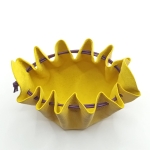 Grande bourse Jaune Grainé