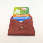 Porte-cartes Rouge velours pailleté doré