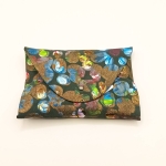 Porte-cartes Noir fleuri doré