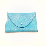 Porte-cartes Bleu velours pailleté