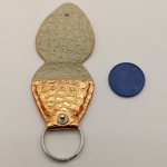 Étui à médiator Orange irisé imitation crocodile