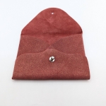 Porte-cartes Rouge velours pailleté doré