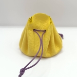 Grande bourse Jaune Grainé