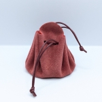 Grande bourse Rouge brut Pailleté doré