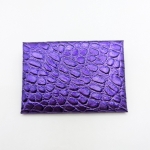 Porte-cartes Violet métallisé imitation crocodile