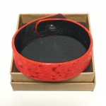 Bracelet rouge nervuré