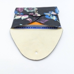 Porte-cartes Noir à grosses fleurs