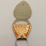 Étui à médiator Orange irisé imitation crocodile