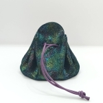 Grande bourse Violet et vert émeraude Métallisé
