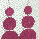 Grandes Boucles d’oreilles bulle rose perlé