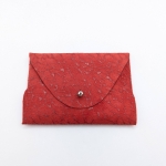 Porte-cartes Rouge velours effet nervuré