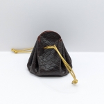 Grande bourse Marron foncé Imitation crocodile