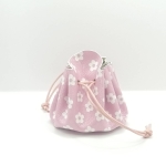 Grande bourse Rose pâle Motif petites fleurs