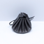 Grande bourse Noir Grainé vernis