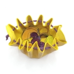 Grande bourse Jaune Grainé