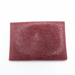 Porte-cartes Bordeaux imitation léopard