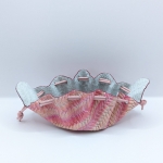 Petite bourse Rose nuancé Effet tressé