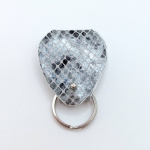 Étui à médiator Argent imitation serpent