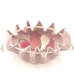Grande bourse Rose clair Effet dentelle